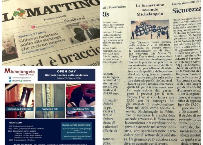 la michelangelo finisce su il mattino