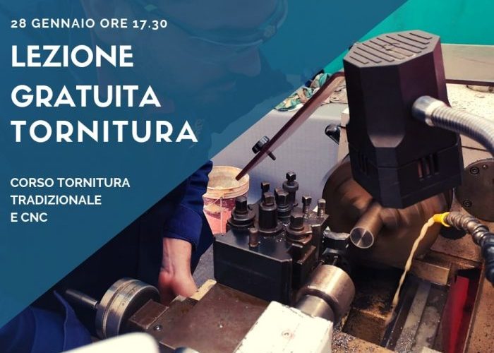 Corso di tornitura: lezione gratuita gennaio 2019